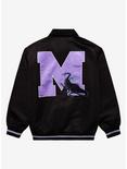 Disney Villains Maleficent Collegiate Quarter-Zip Sweater, BLACK, alternate