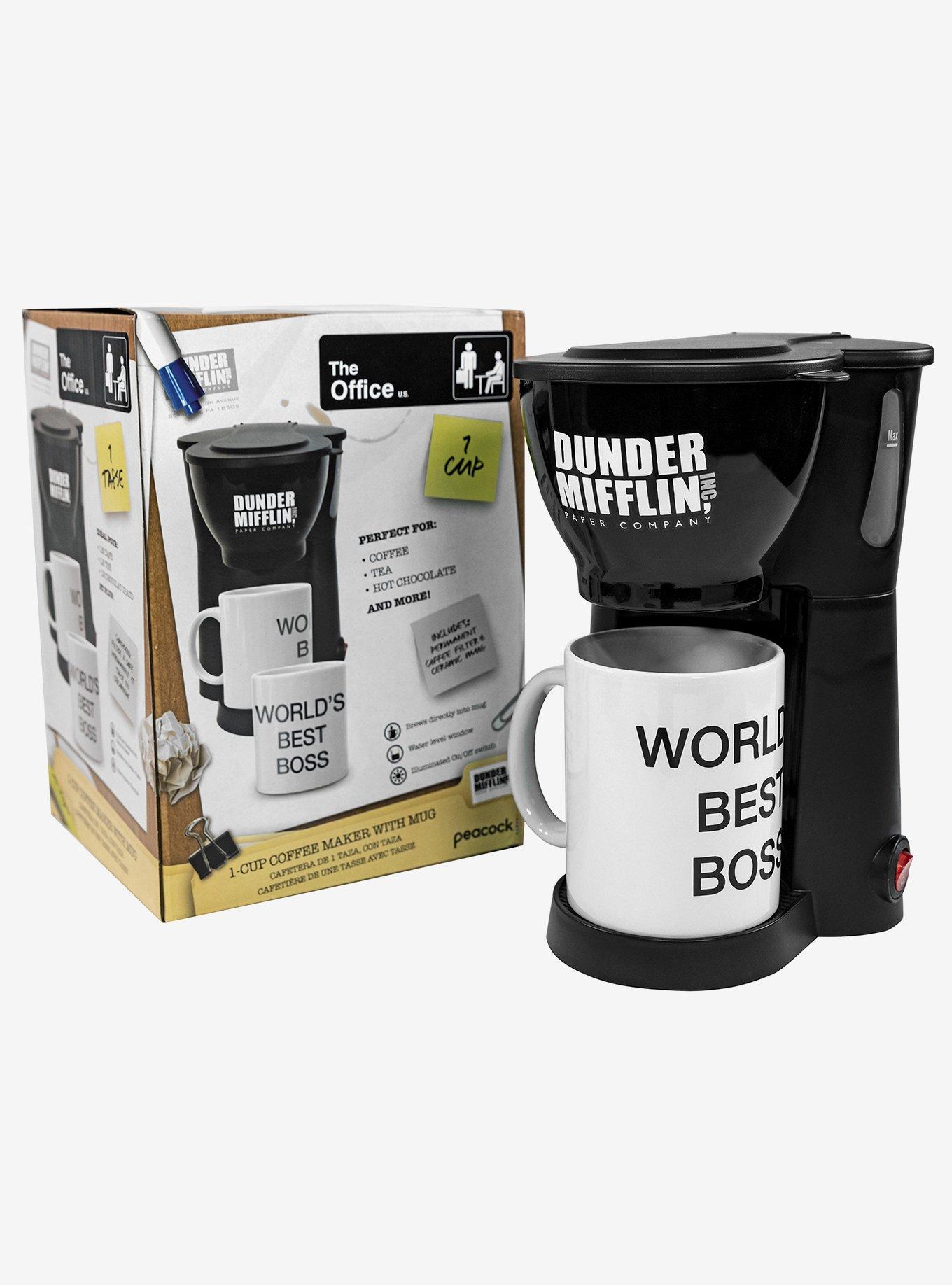 The Office Single Cup Coffee Maker with World's Best Boss Mug, , alternate