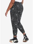 Spiderweb Girls Jogger Pants Plus Size, BLACK, alternate