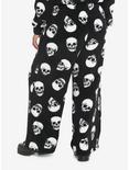 Jumbo Skulls Sherpa Girls Lounge Pants Plus Size, BLACK, alternate