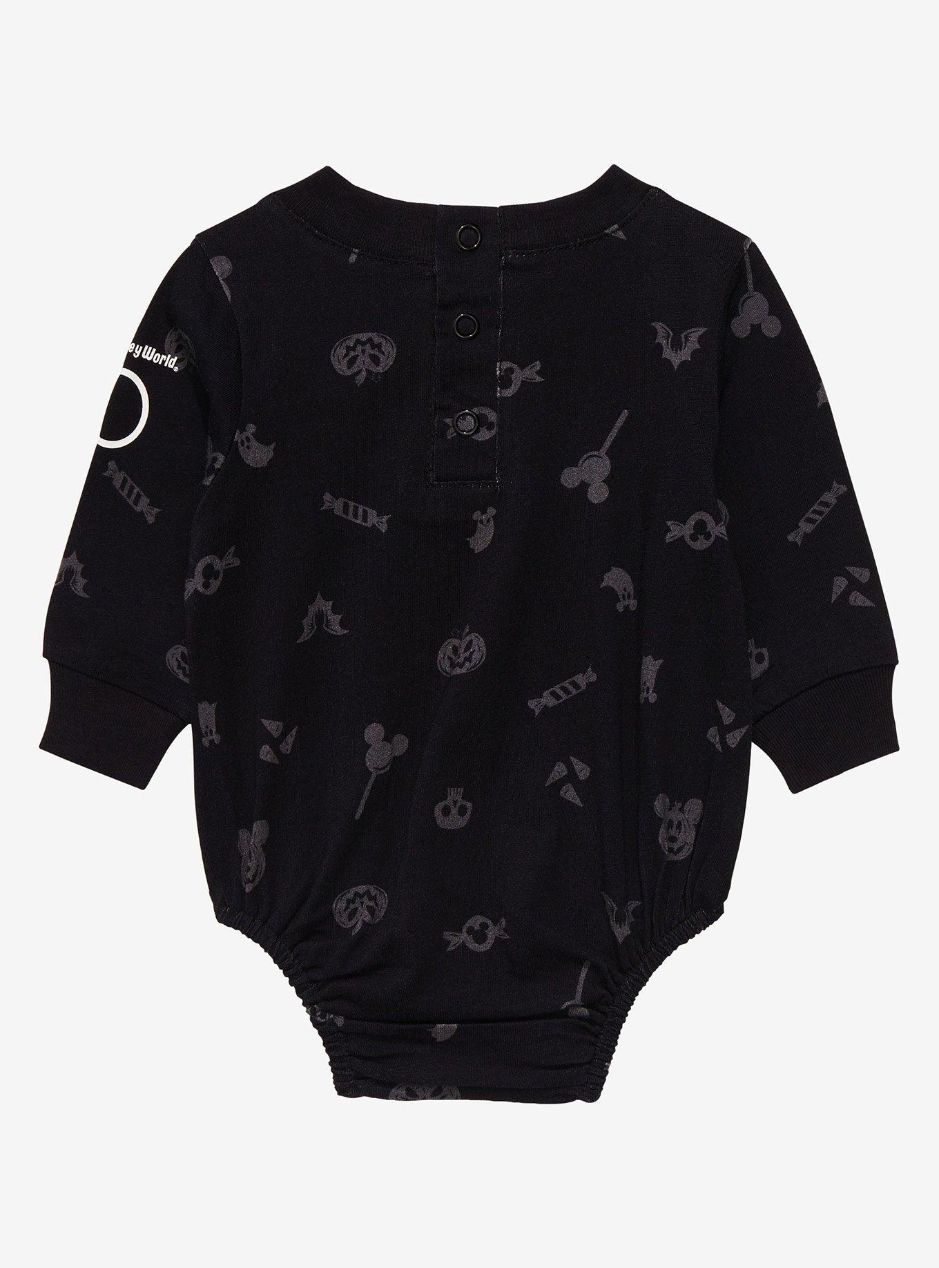 Disney Walt Disney World 50th Anniversary Mickey Ghosts & Icons Glow-in-the-Dark Infant One-Piece - BoxLunch Exclusive, , hi-res