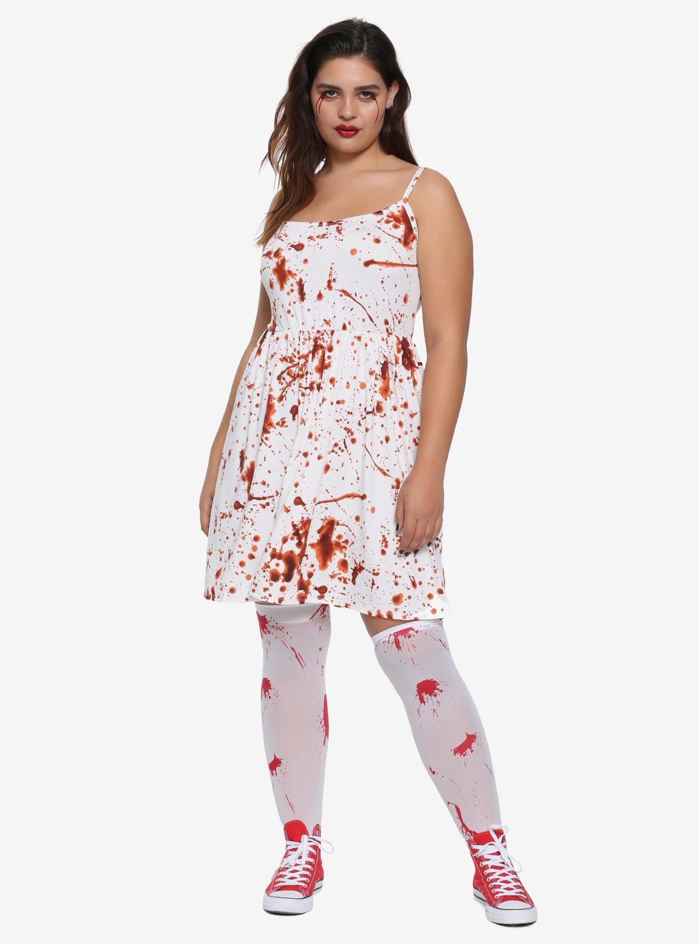 Blood Splatter Dress Plus Size, MULTI, alternate
