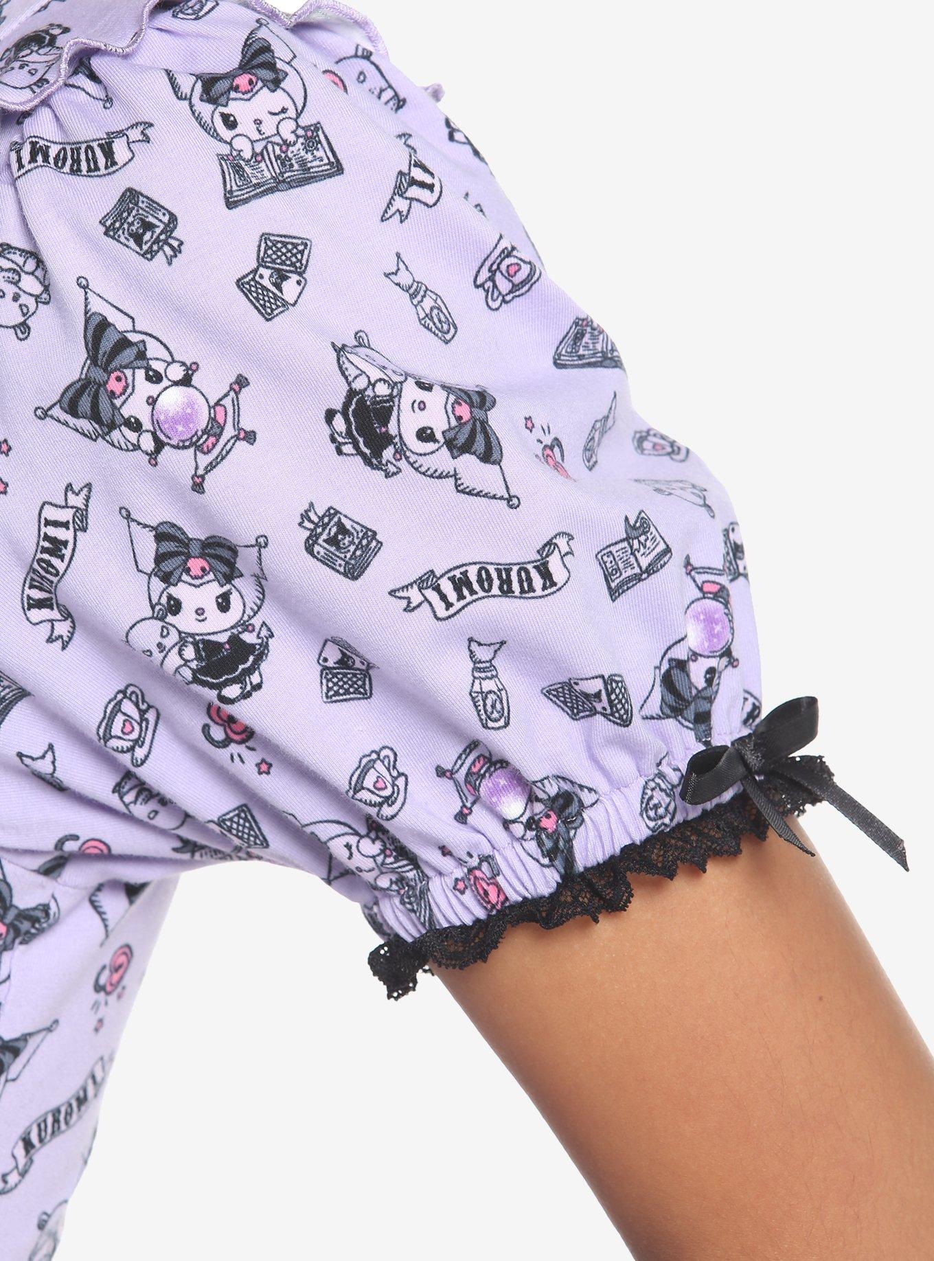 Kuromi Crystal Ball Lolita Lace Dress, BLACK  PURPLE, alternate