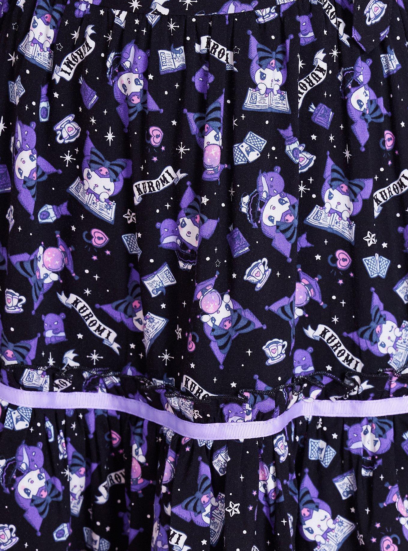 Kuromi Fortune Teller Tiered Suspender Skirt, MULTI, alternate