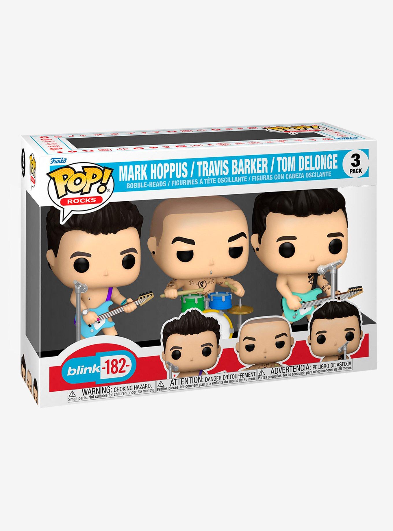 Funko Blink-182 Pop! Rocks Mark Hoppus Travis Barker & Tom DeLonge Vinyl Set, , hi-res