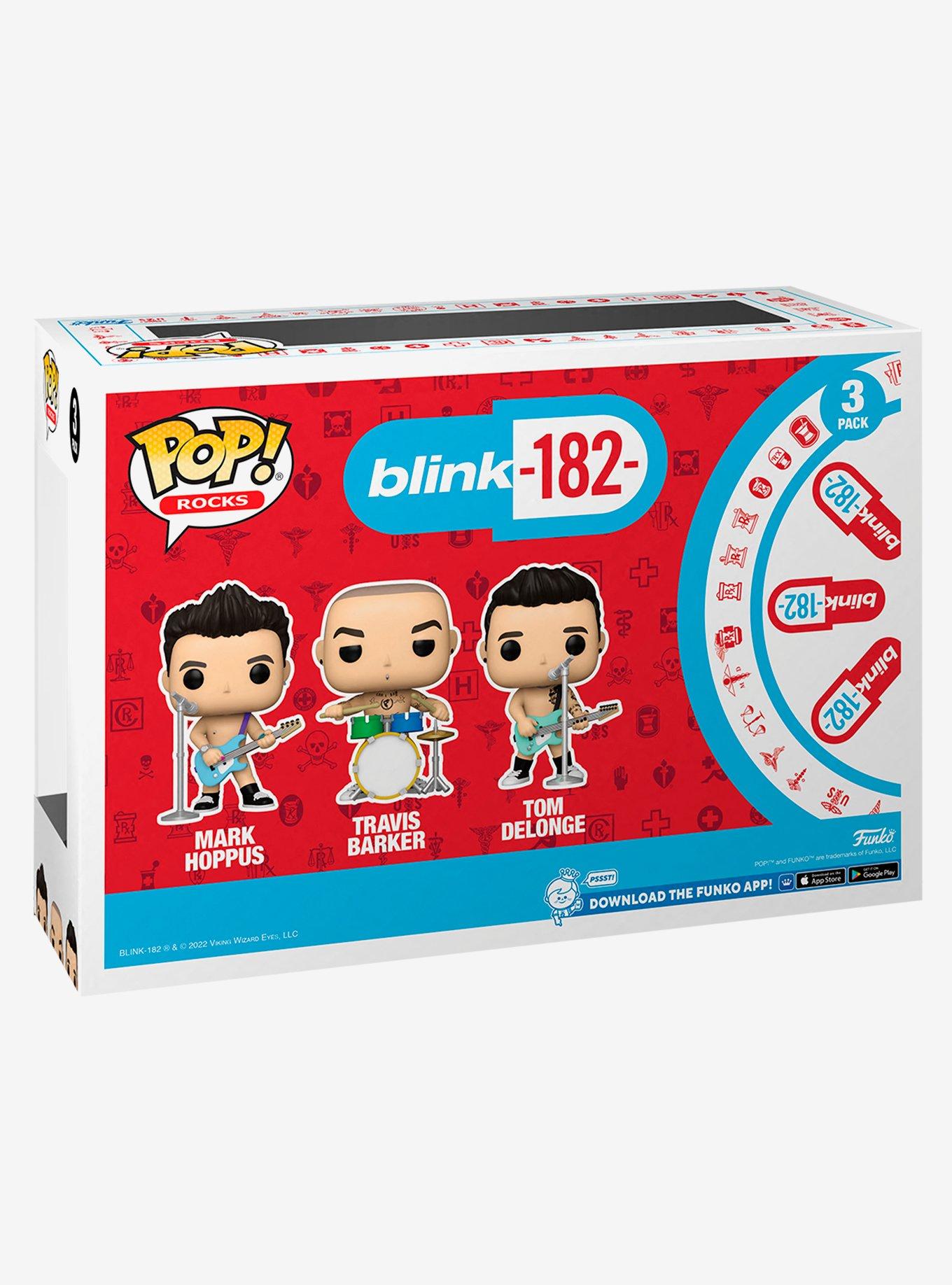 Funko Blink-182 Pop! Rocks Mark Hoppus Travis Barker & Tom DeLonge Vinyl Set, , alternate