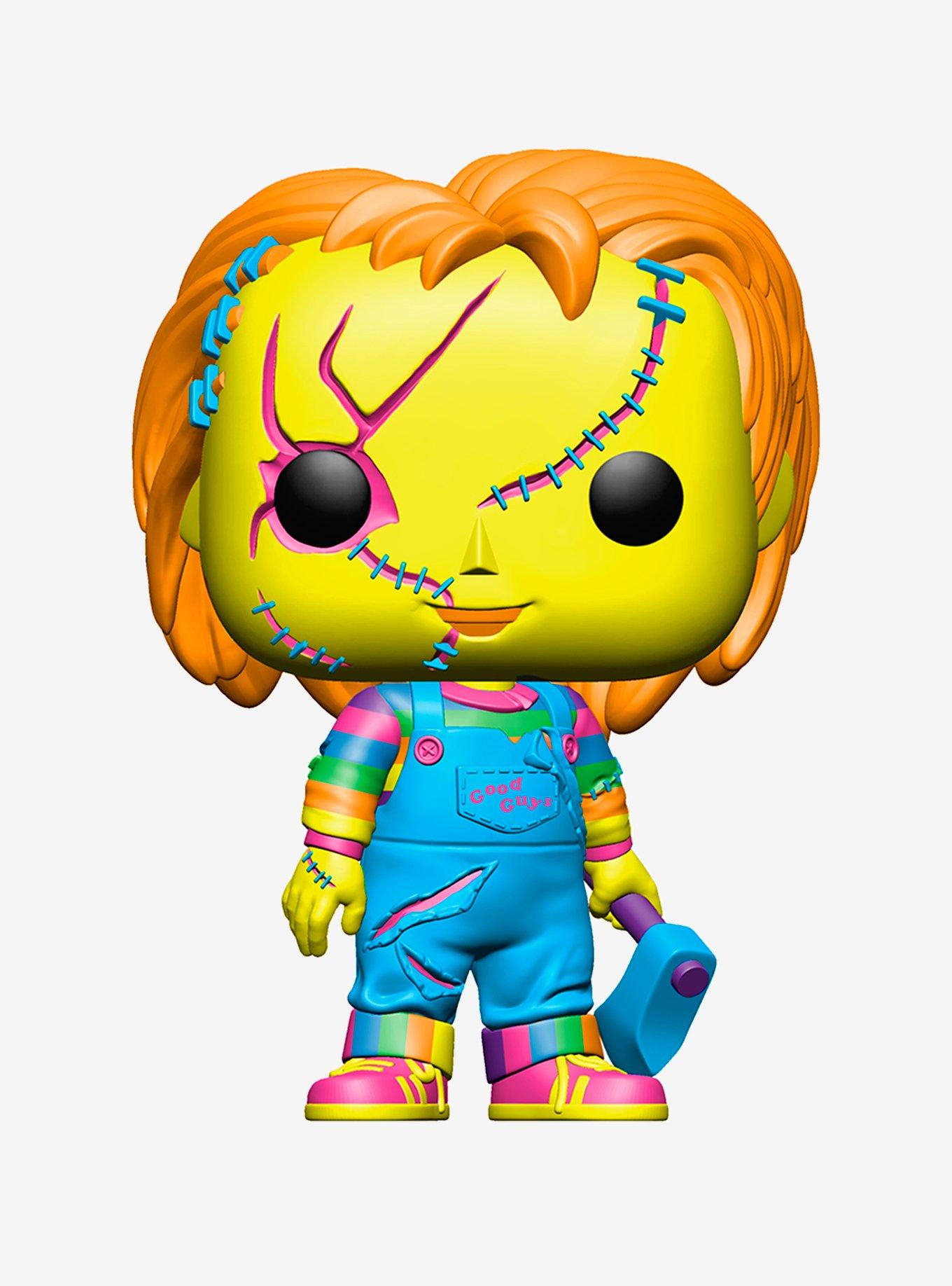 Funko Bride Of Chucky Pop! Movies Chucky & Tiffany (Blacklight) Vinyl Figure Hot Topic Exclusive, , hi-res