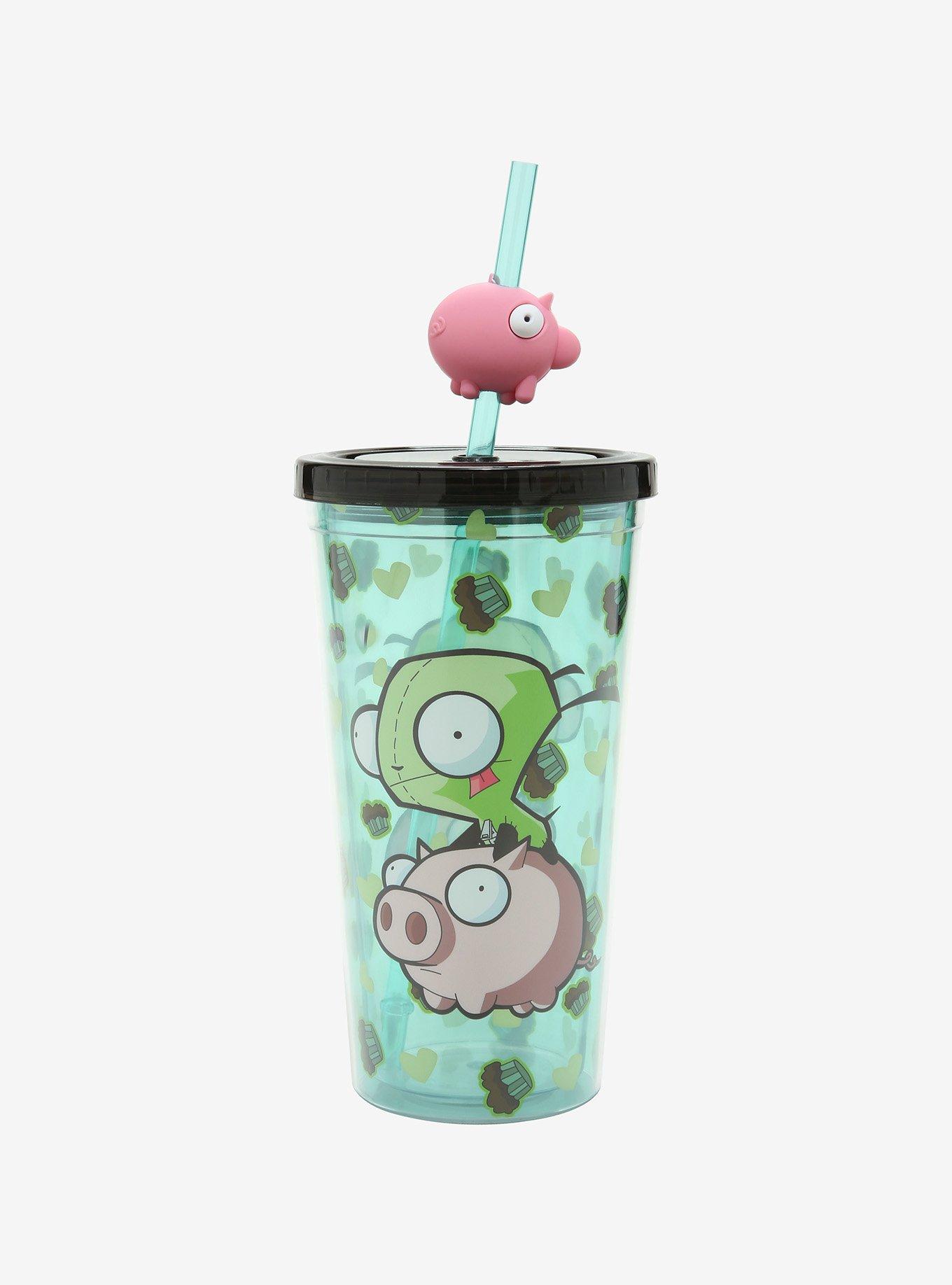 Invader Zim GIR Pig Topper Acrylic Travel Cup, , alternate