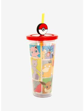 Plus Size Pokemon Grid Poke Ball Topper Acrylic Travel Cup, , hi-res