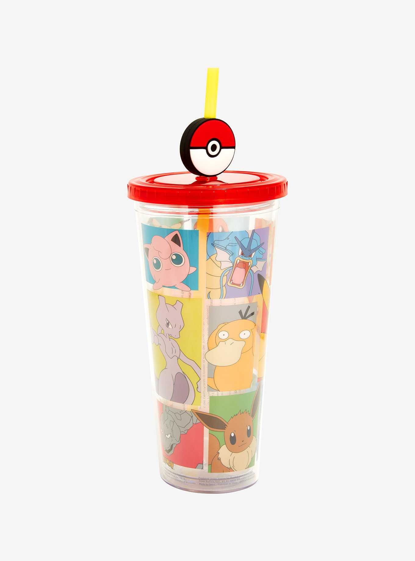 Pokemon Grid Poke Ball Topper Acrylic Travel Cup, , hi-res