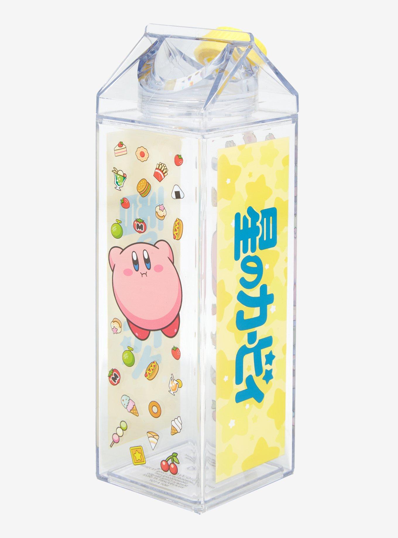 Nintendo Kirby Food Allover Print Milk Carton Water Bottle