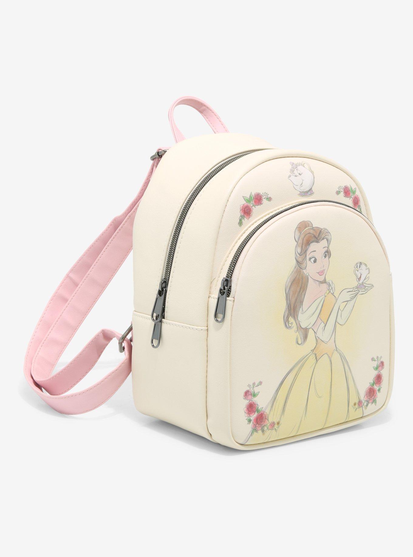  Loungefly Disney Beauty And The Beast Belle Roses Mini  Backpack