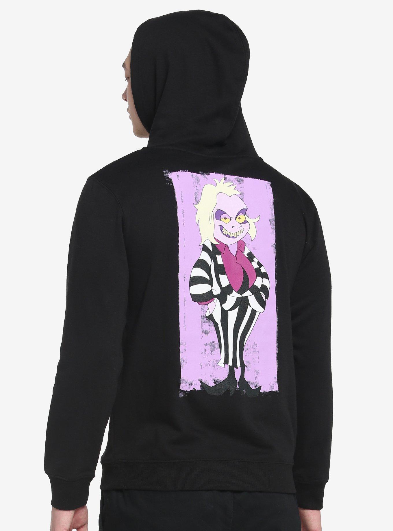 Beetlejuice Cartoon Hoodie, BLACK, alternate