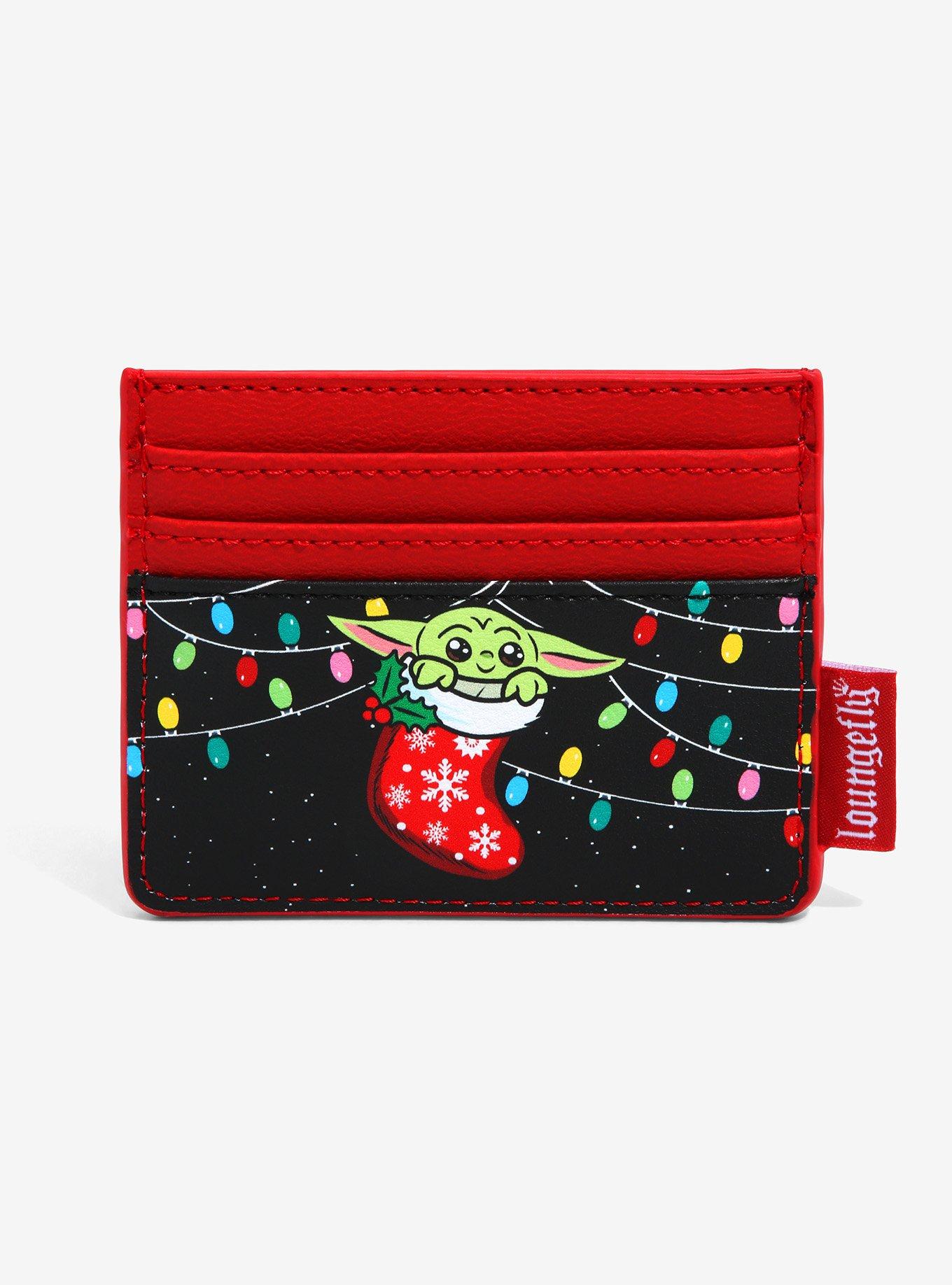 Loungefly Star Wars The Mandalorian Holiday Grogu Cardholder, , alternate