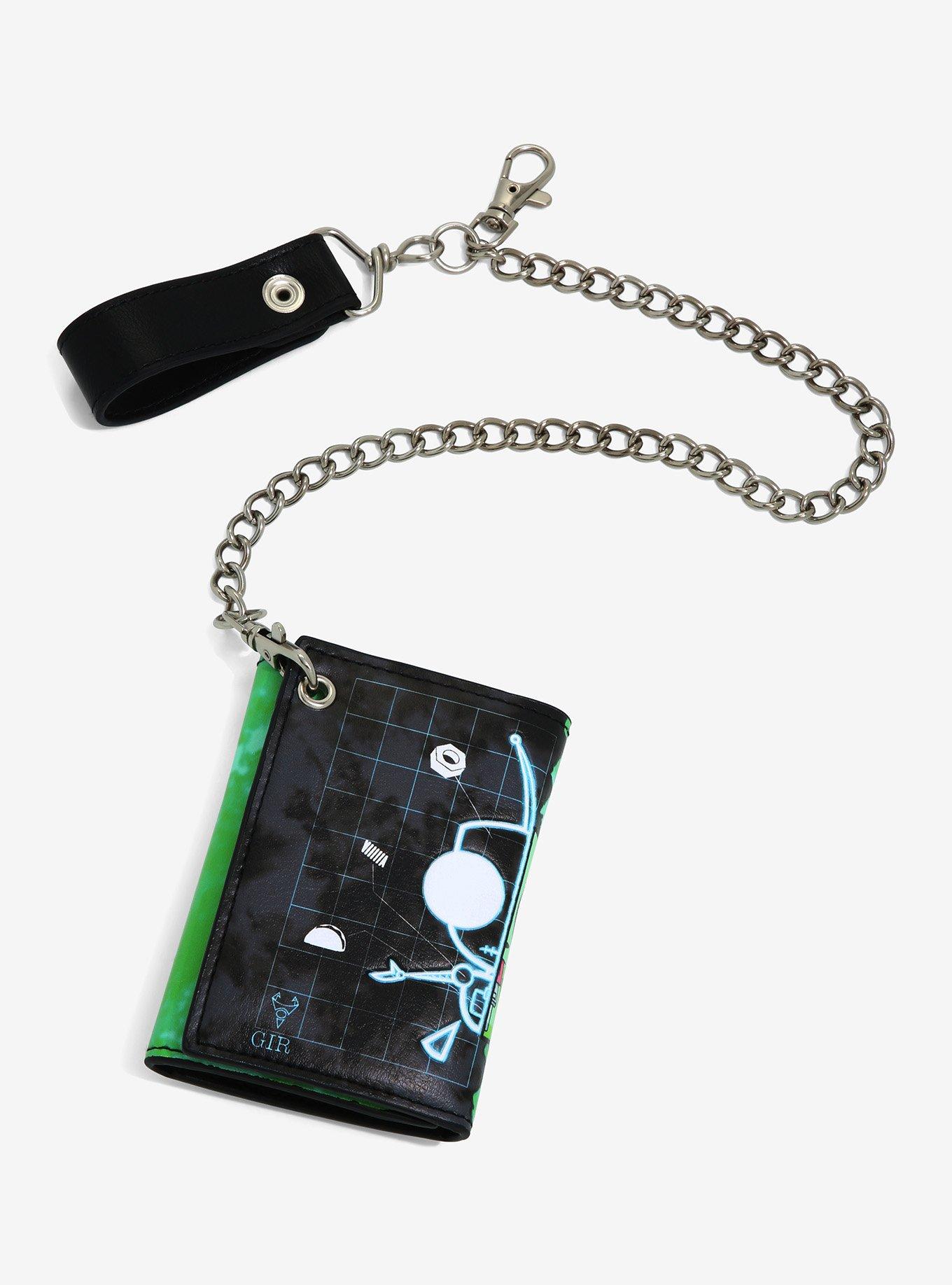 Invader Zim GIR Split Trifold Chain Wallet, , alternate