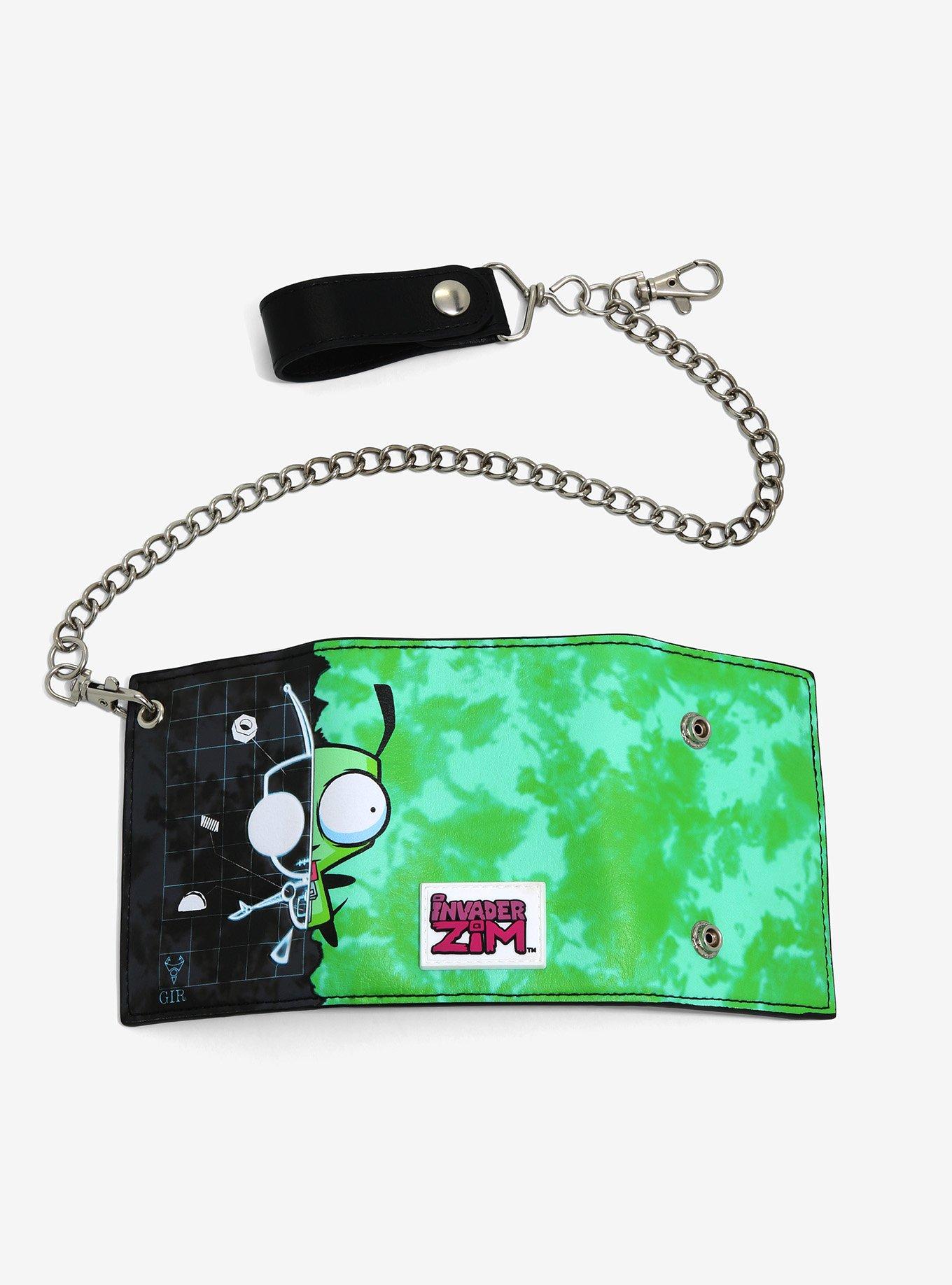 Invader Zim GIR Split Trifold Chain Wallet, , alternate