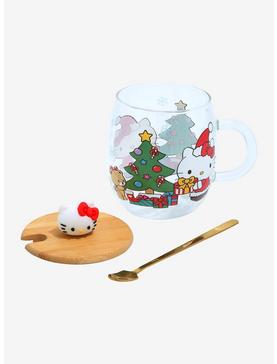 Sanrio Hello Kitty Holiday Glass Mug with Lid & Spoon, , hi-res