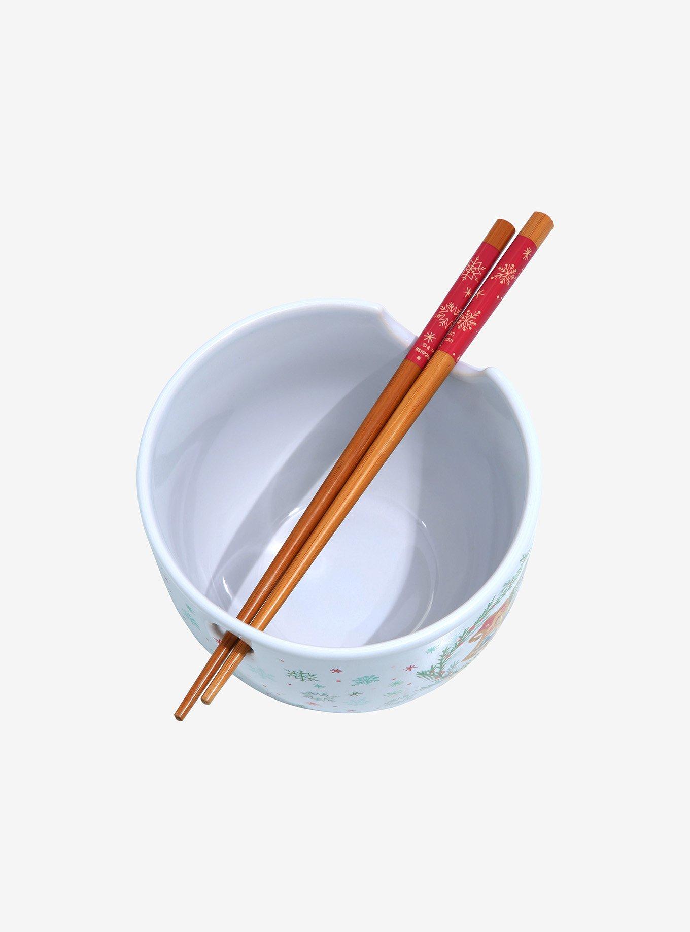 Harry Potter Hogwarts Holiday Wreath Ramen Bowl with Chopsticks , , alternate