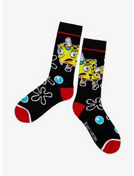 SpongeBob SquarePants Chicken Flowers Crew Socks, , hi-res