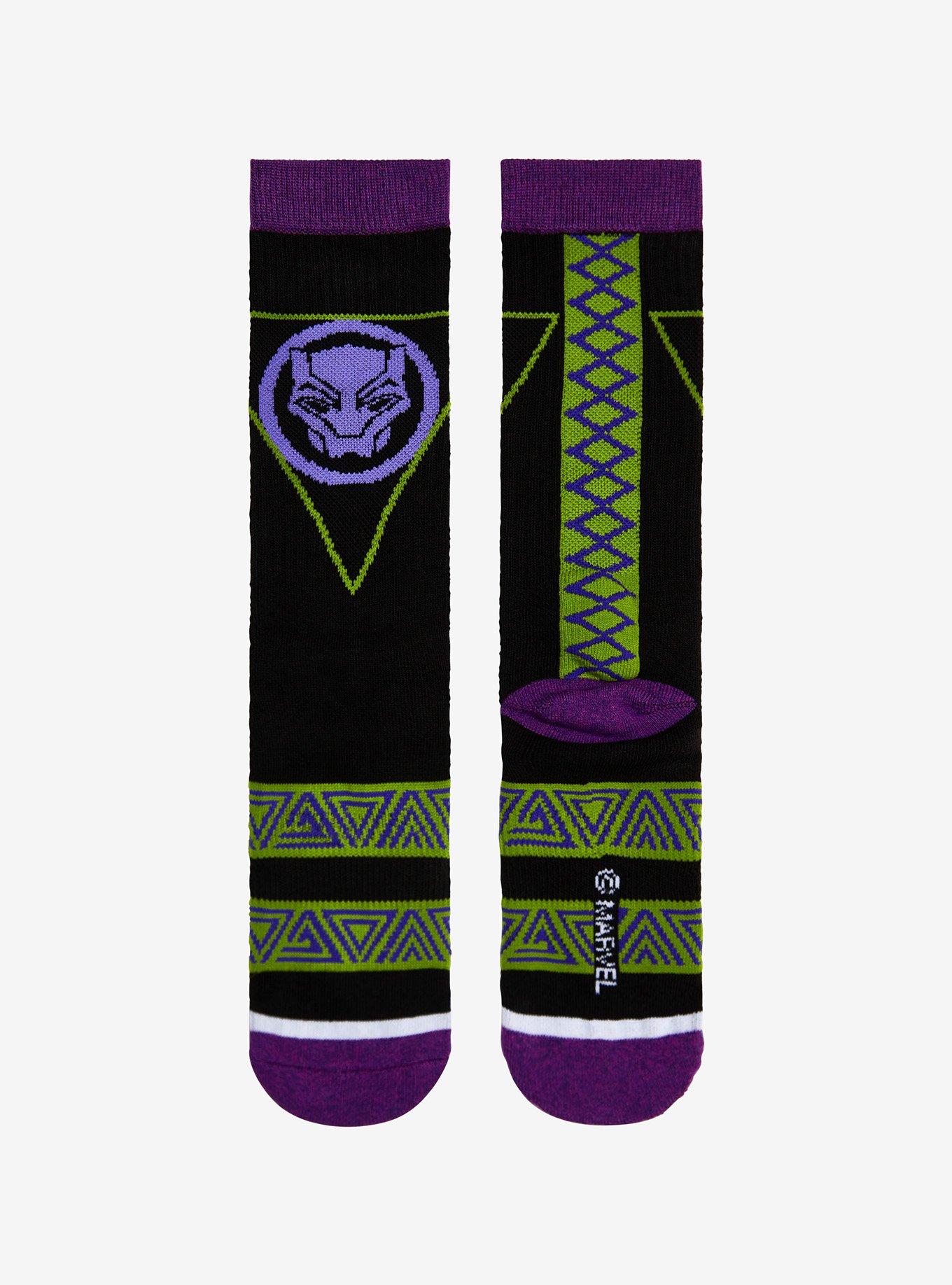 Marvel Black Panther: Wakanda Forever Logo Crew Socks, , alternate