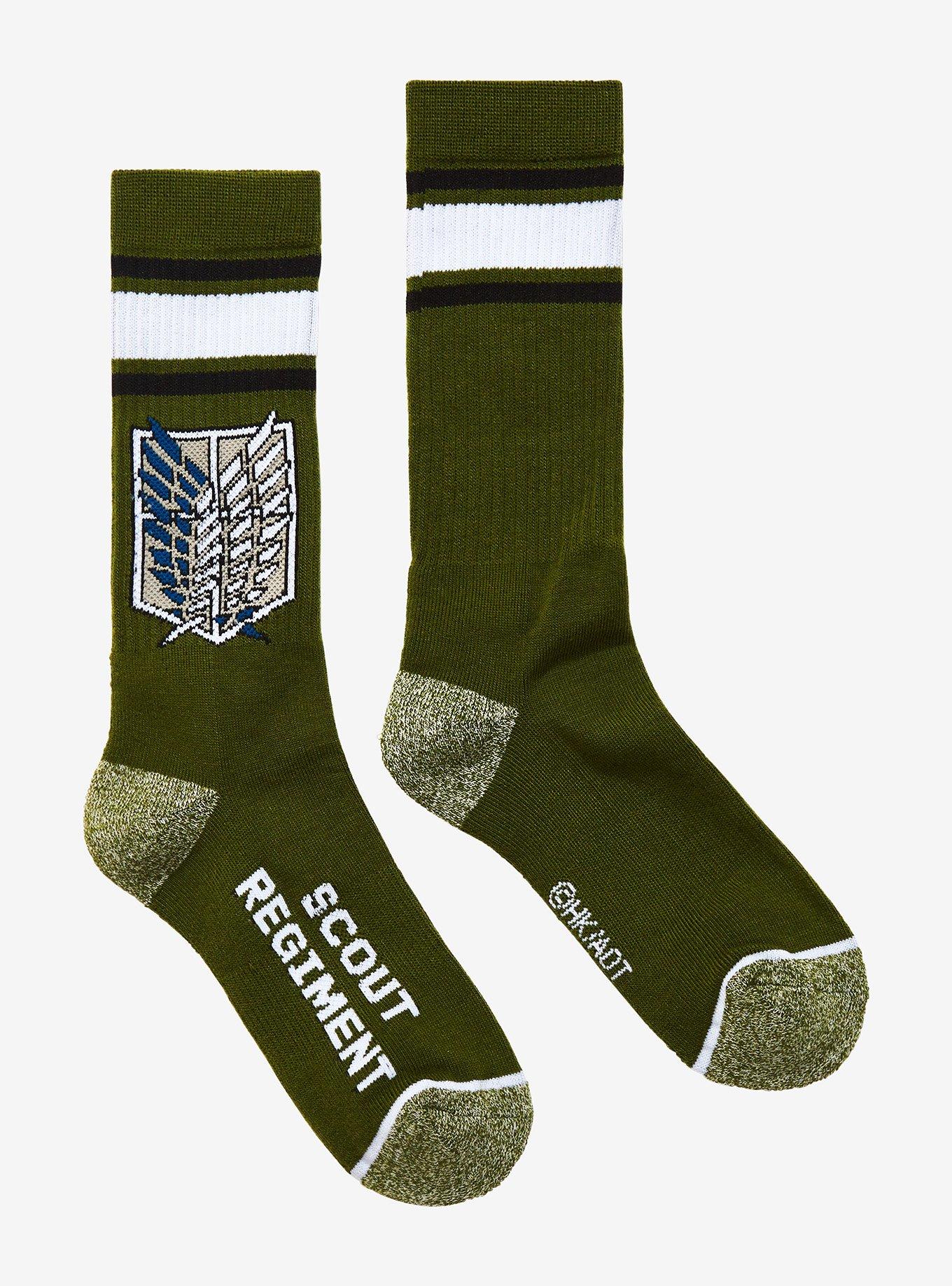 Attack On Titan Scout Regiment Crew Socks, , alternate