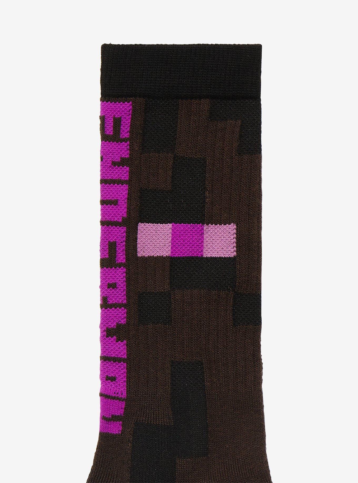 Minecraft Enderman Crew Socks, , alternate