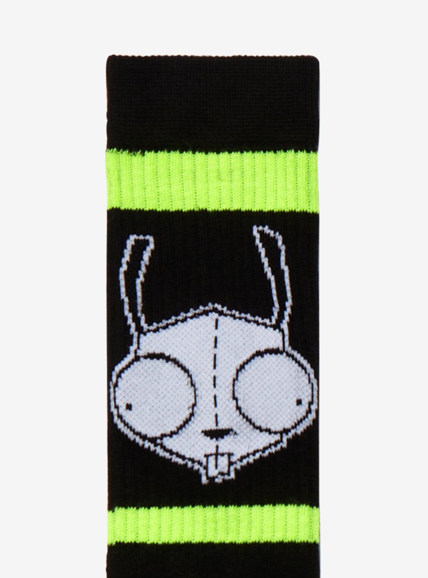 Invader Zim GIR Varsity Stripe Crew Socks, , alternate