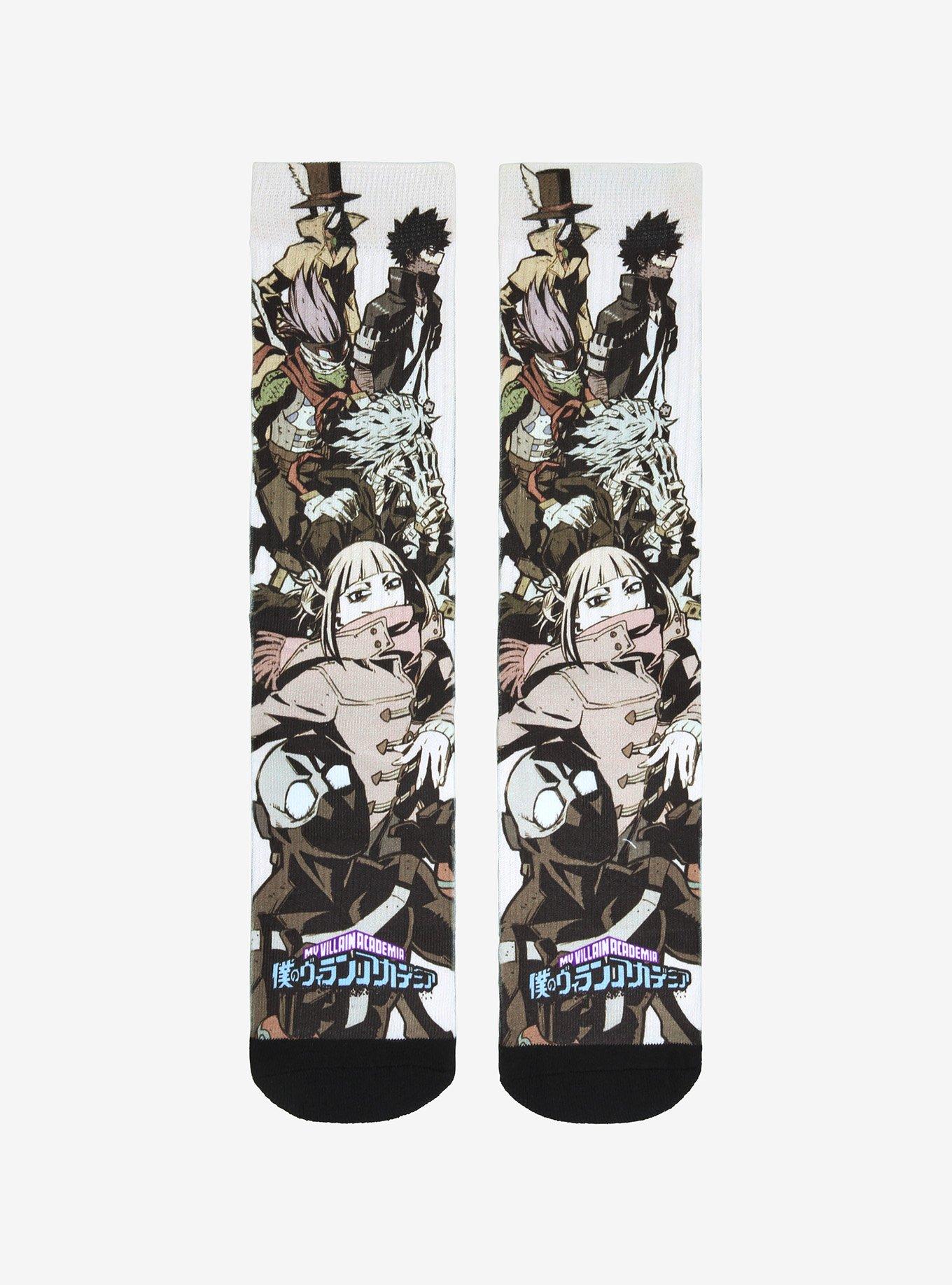 My Hero Academia League Of Villains Sepia Crew Socks, , alternate