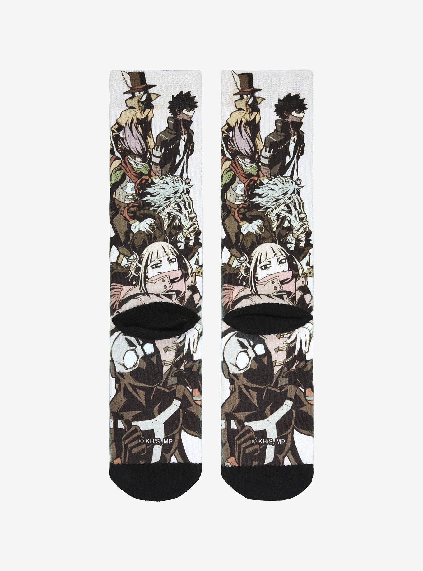 My Hero Academia League Of Villains Sepia Crew Socks, , alternate