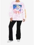 Sailor Moon Galaxy Pink Tie-Dye Long-Sleeve Girls T-Shirt Plus Size, MULTI, alternate