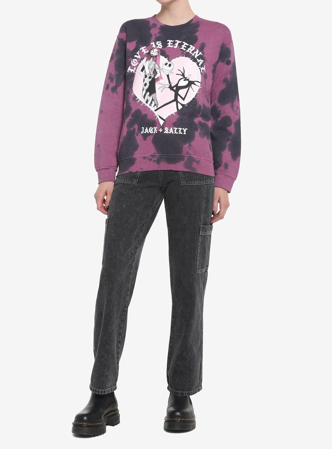 The Nightmare Before Christmas Love Is Eternal Tie-Dye Girls Sweatshirt, , hi-res