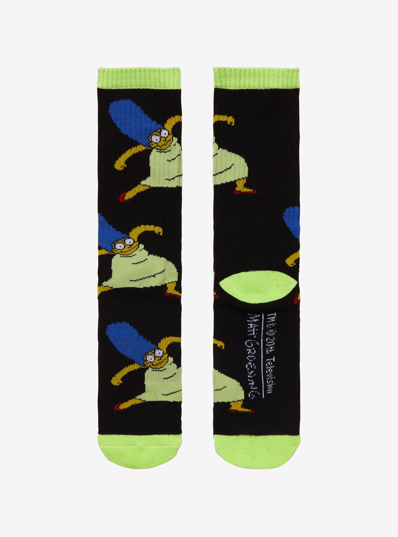 The Simpsons Marge Dancing Crew Socks, , alternate