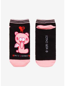 Gloomy Bear Pink Stripe No-Show Socks, , hi-res