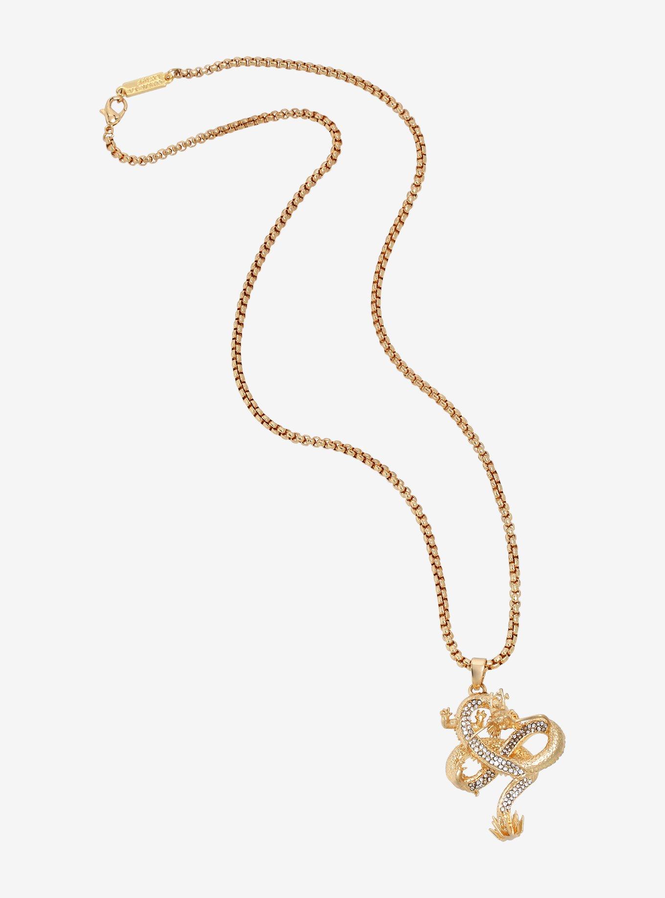 Dragon Ball Z Shenron Gold Necklace, , alternate