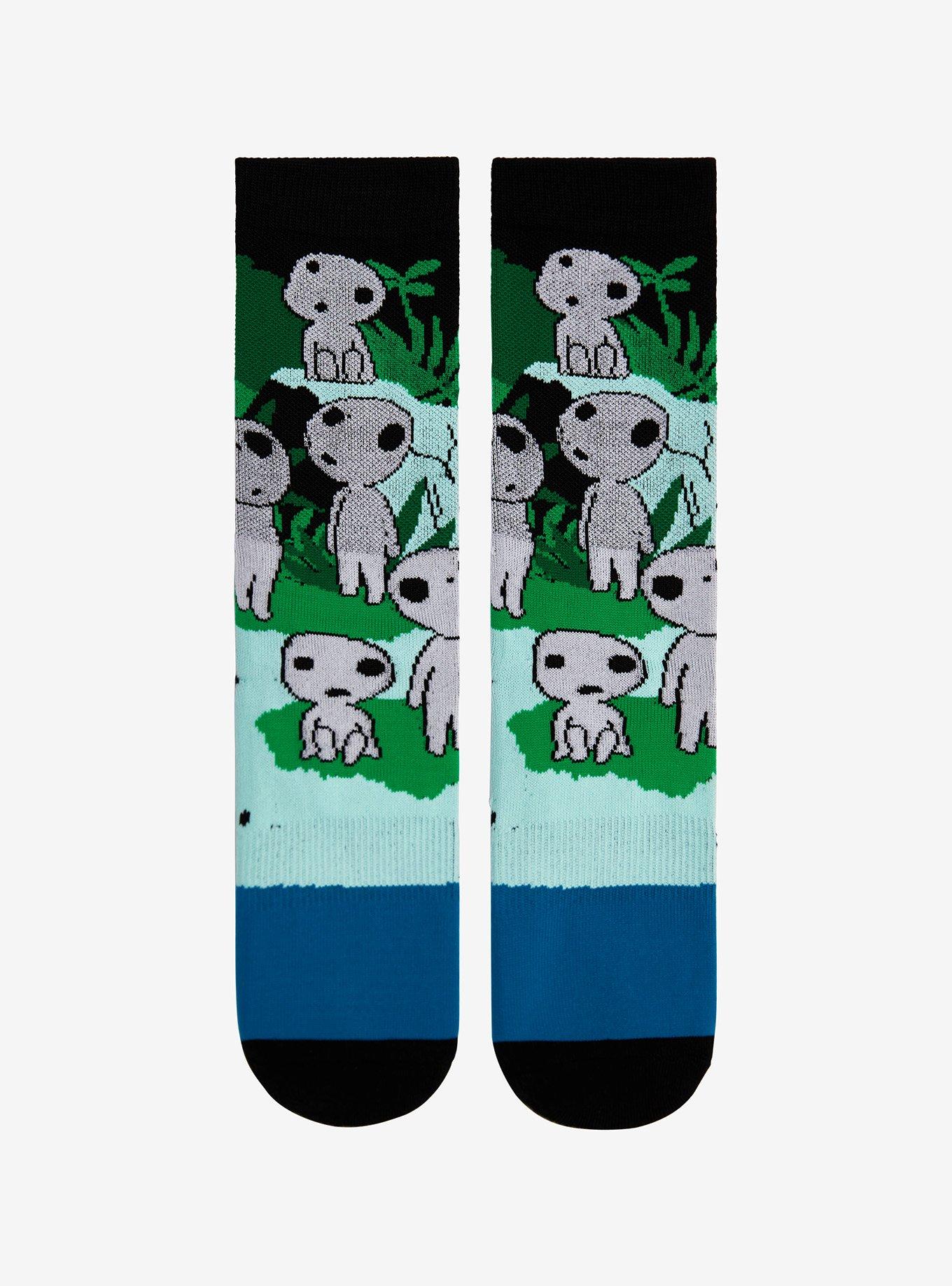 Studio Ghibli Princess Mononoke Kodama Lake Crew Socks, , alternate