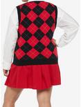 My Chemical Romance Crest Argyle Girls Sweater Vest Plus Size, MULTI, alternate