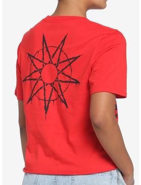 Slipknot Logo Boyfriend Fit Girls Crop T-Shirt, , hi-res