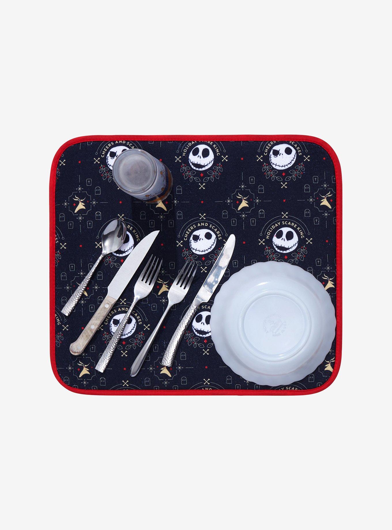 Disney The Nightmare Before Christmas Jack Skellington Expressions Dish Drying Mat Set, , alternate