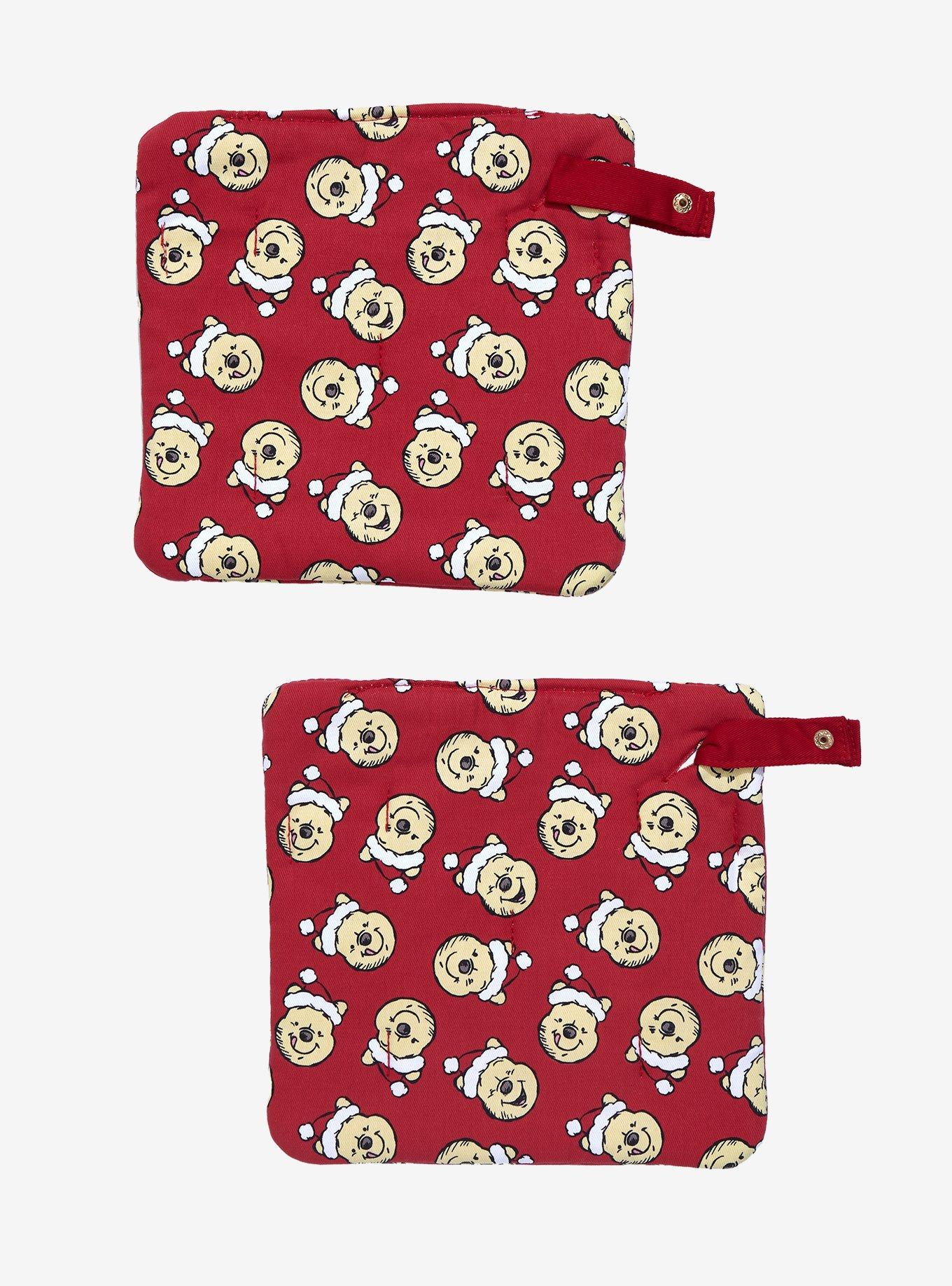 Disney Winnie the Pooh Holiday Allover Print Pot Holder Set, , alternate