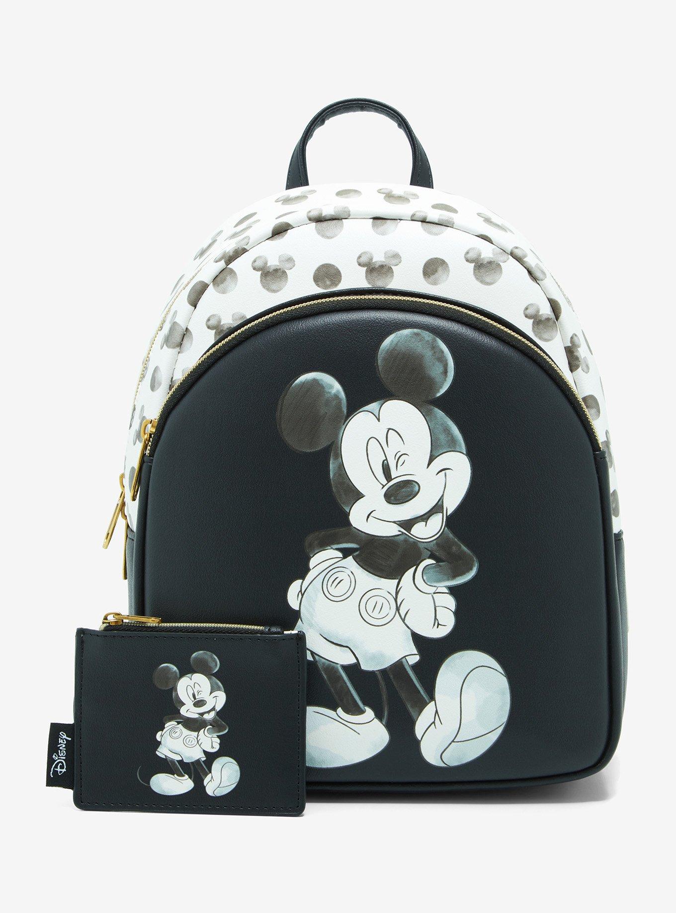 Loungefly Disney Mickey Mouse Black & White Icon Mini Backpack, , alternate