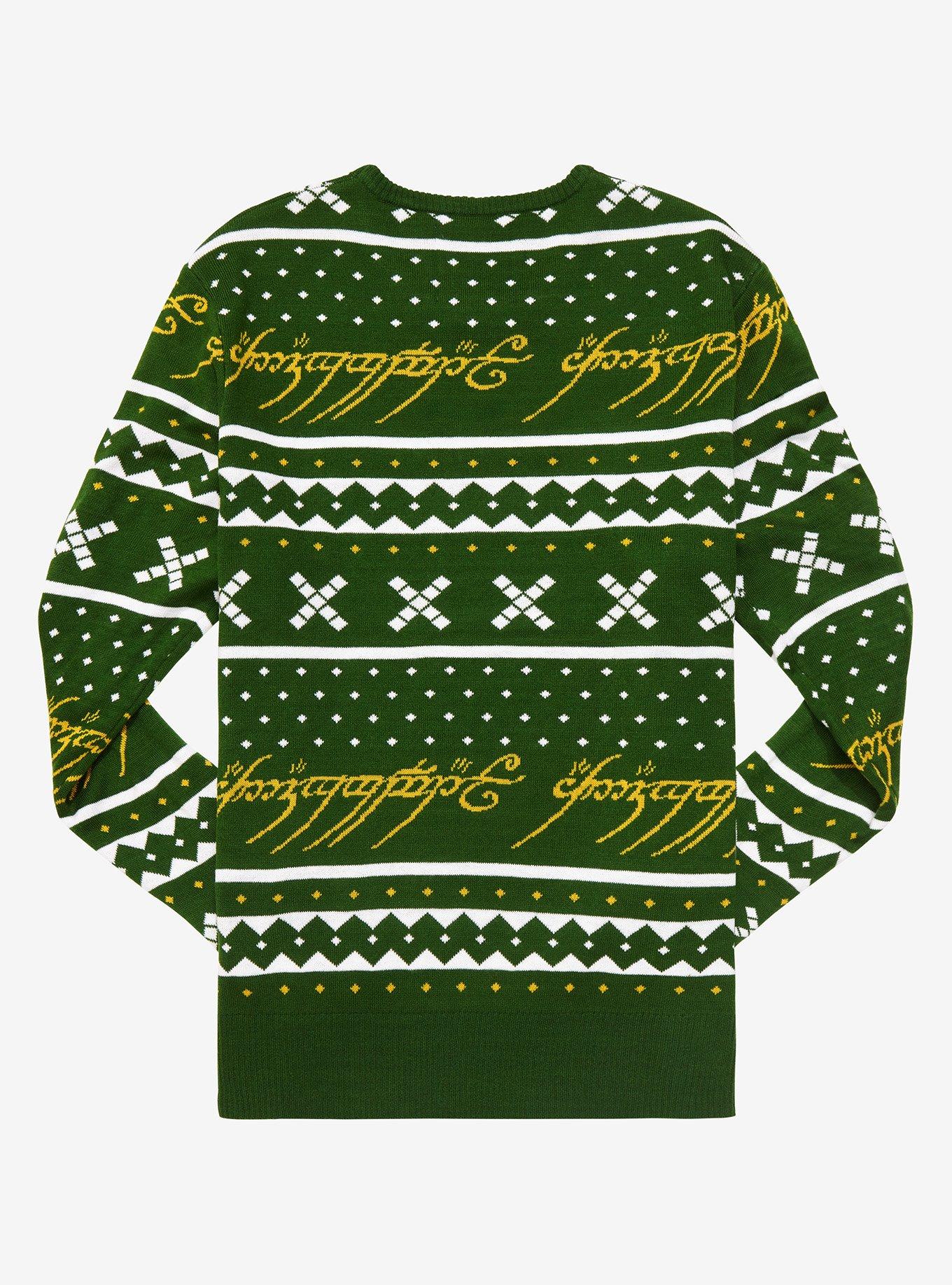 The Lord of the Rings Chibi Characters Holiday Sweater - BoxLunch Exclusive, FOREST, alternate