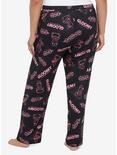 Gloomy Bear Logo Pajama Pants Plus Size, PINK, alternate
