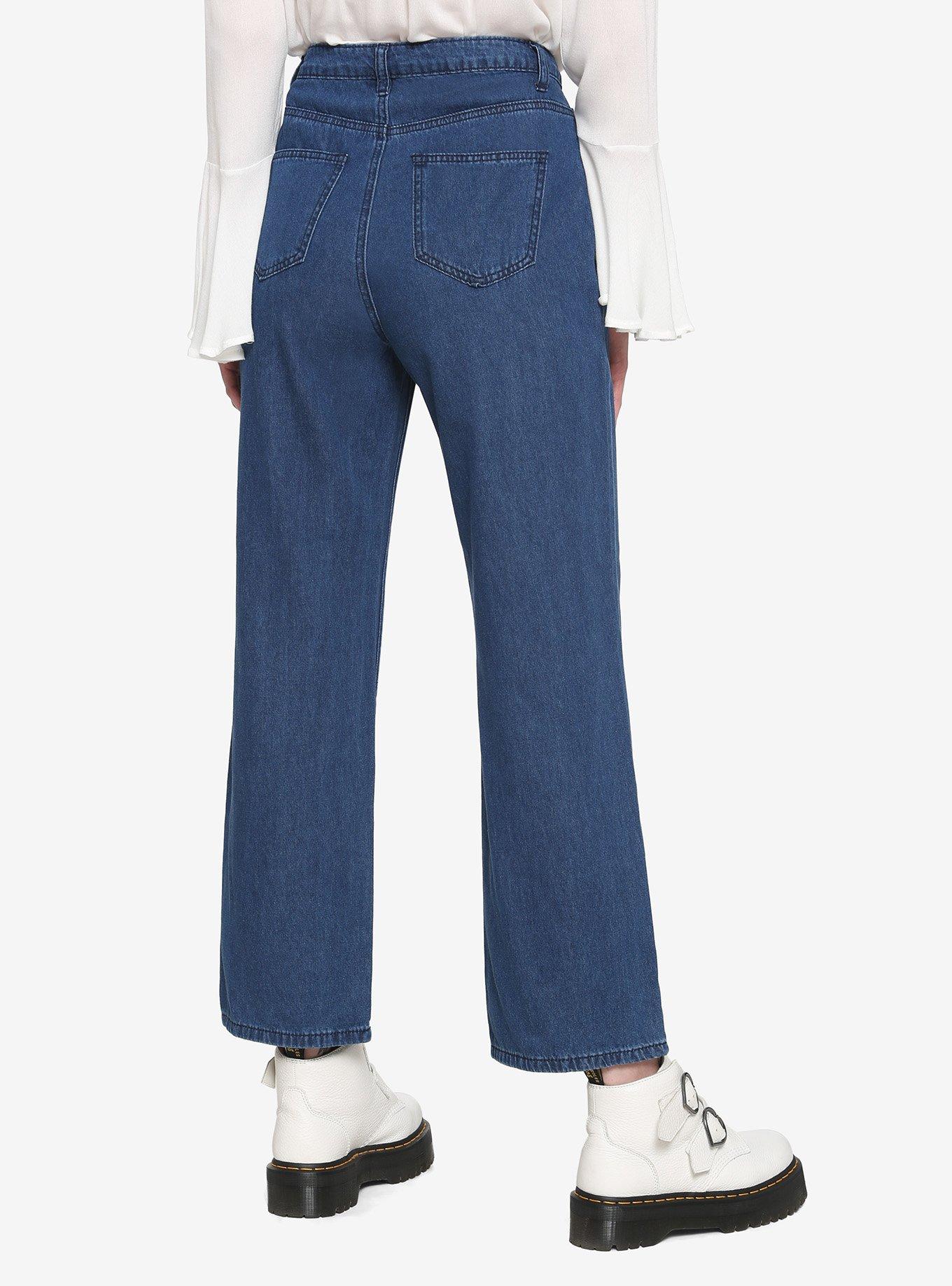 Butterfly Denim Wide Leg Jeans, INDIGO, alternate