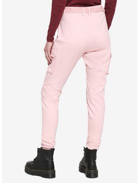 Pink Belted Jogger Pants, , hi-res