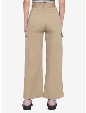Khaki D-Ring Belt Straight Leg Cargo Pants, , hi-res