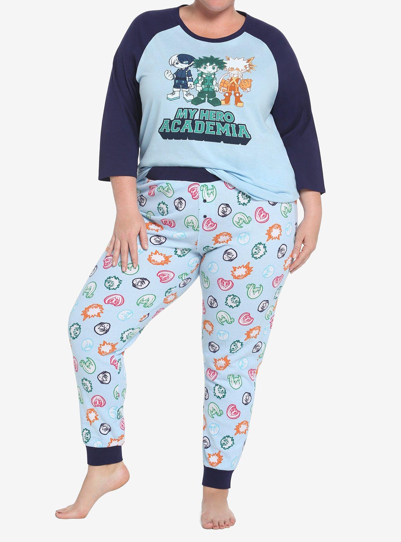 My Hero Academia Chibi Characters Pajama Set Plus Size, MULTI, alternate