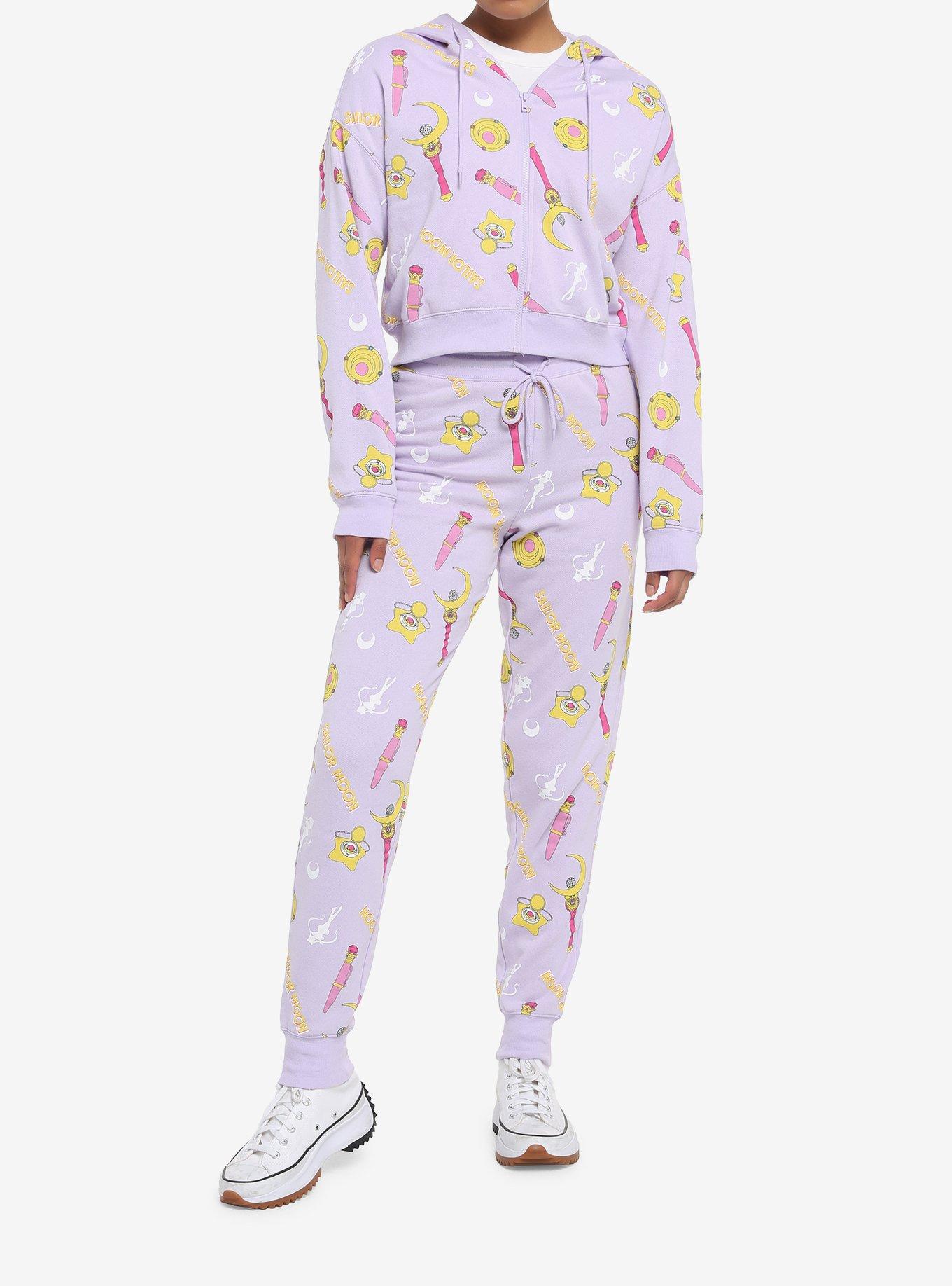 Sailor Moon Allover Print Girls Hoodie, MULTI, alternate