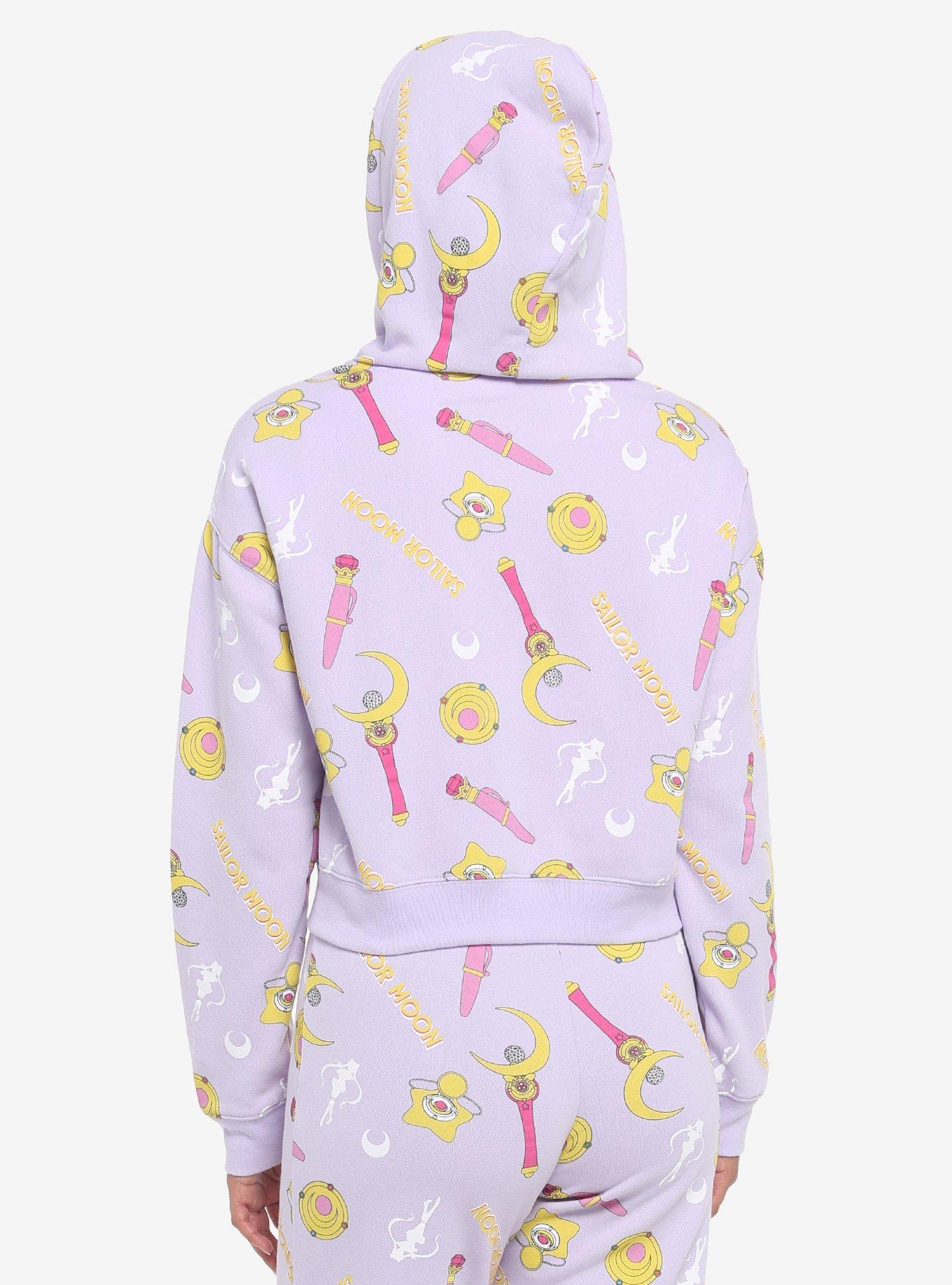 Sailor Moon Allover Print Girls Hoodie, MULTI, alternate