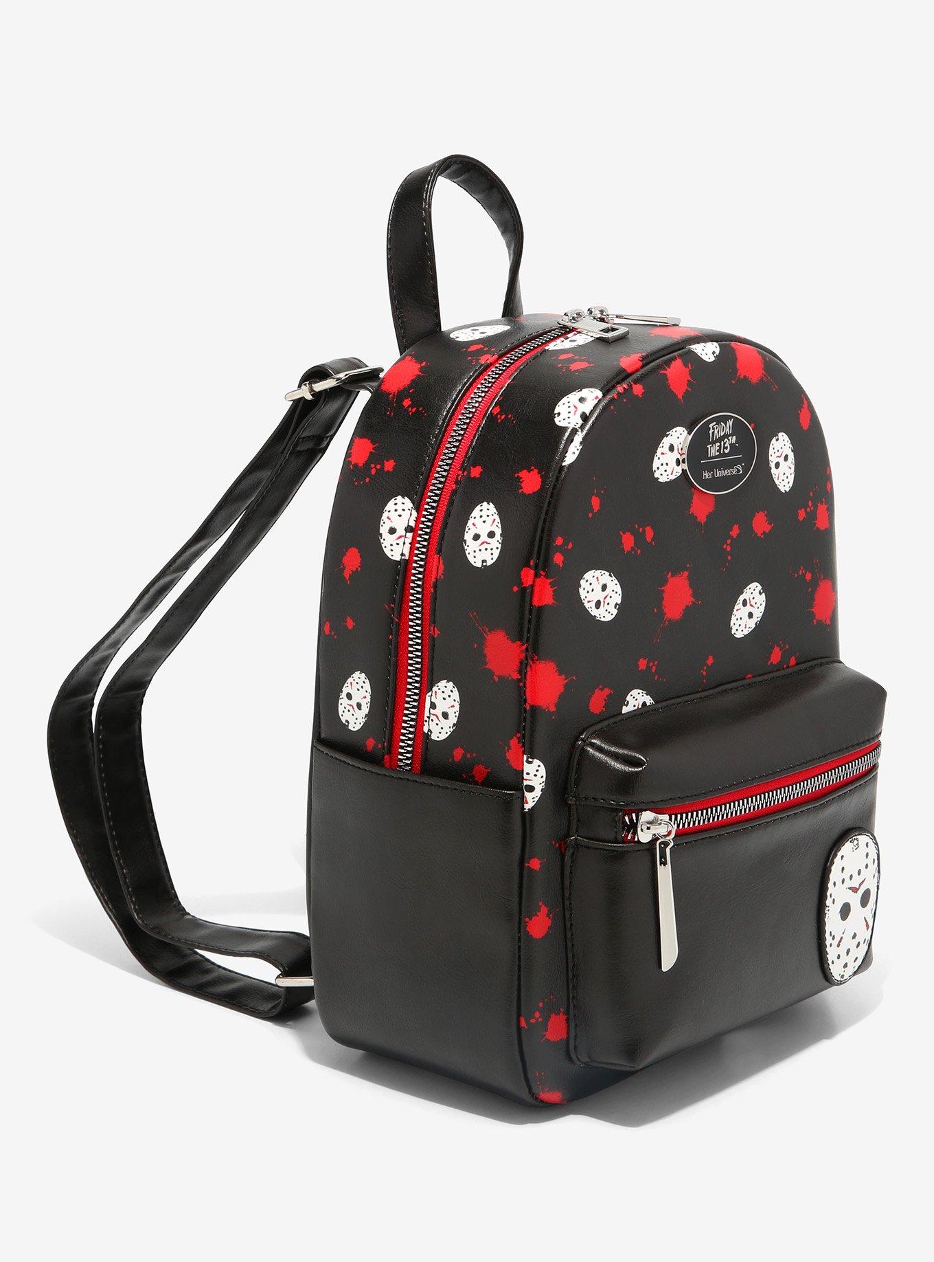Her Universe Friday The 13th Mask & Splatter Mini Backpack, , alternate