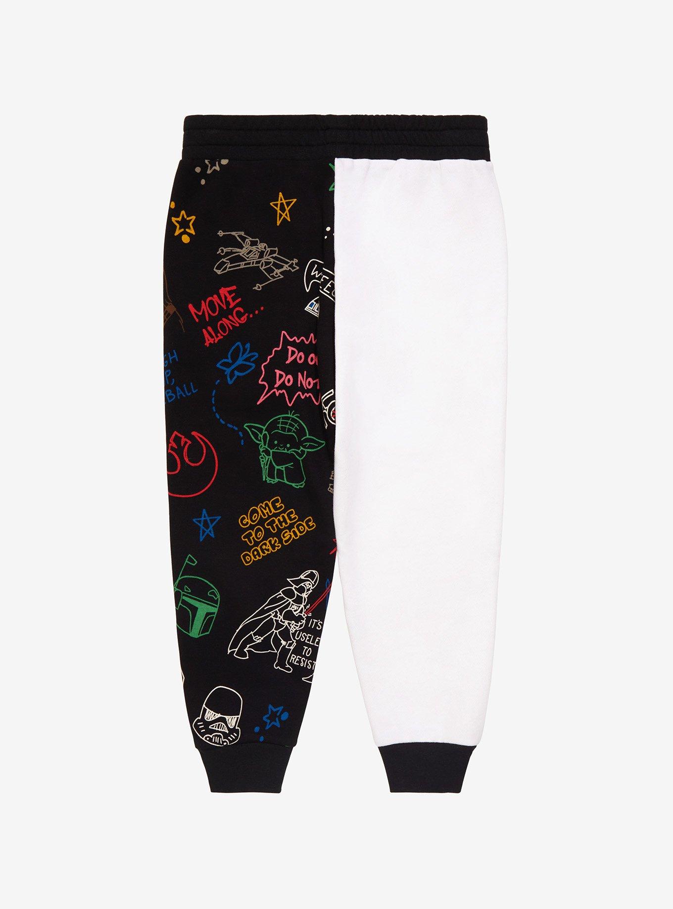 Our Universe Star Wars Doodles Youth Joggers - BoxLunch Exclusive, BLACK, alternate